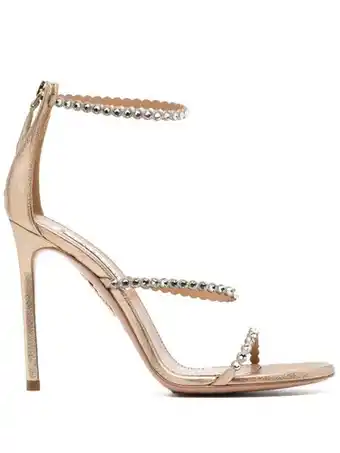 Farfetch Aquazzura tequila sandalen - goud aanbieding