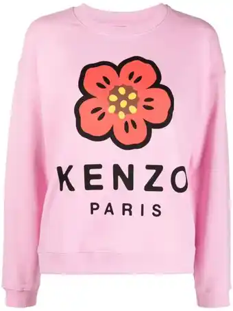 Farfetch Kenzo trui met logoprint - roze aanbieding