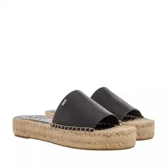 Fashionette Dkny espadrilles - camillo platform slide espadrille in zwart aanbieding