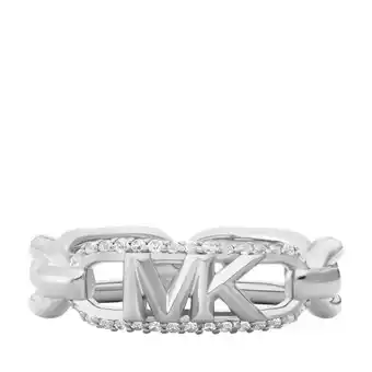 Fashionette Michael kors ringen - sterling silver pavé empire link chain ring in silver aanbieding