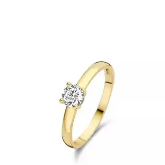 Fashionette Isabel bernard ringen - le marais soleil 14 karat ring with zirconia in gold aanbieding