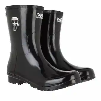 Fashionette Karl lagerfeld boots & laarzen - kalosh ikonic midi hi shine in zwart aanbieding