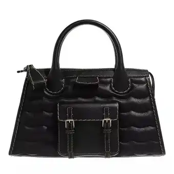 Fashionette Chloé totes - medium edith day tote bag quilted leather in bruin aanbieding