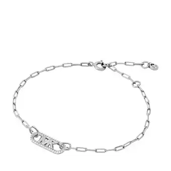 Fashionette Michael kors armbanden - sterling silver pavé empire link chain bracelet in silver aanbieding