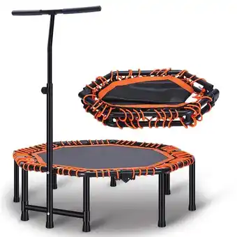 Fitnessdelivery Rs sports opvouwbare fitness trampoline l zwart aanbieding