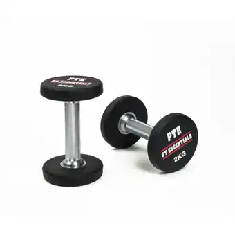 Fitnesskoerier Ptessentials pu pro competition dumbbells - 2 t/m 20 kg set (stappen van 2 kg) aanbieding