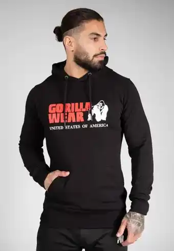 Fitwinkel.nl Gorilla wear classic hoodie - zwart - l aanbieding