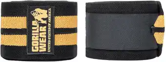 Fitwinkel.nl Gorilla wear knee wraps - zwart / goud - 200 cm aanbieding