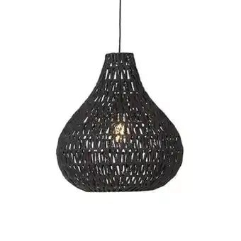 fonQ Qazqa hanglamp lina - zwart - retro - d 45cm aanbieding