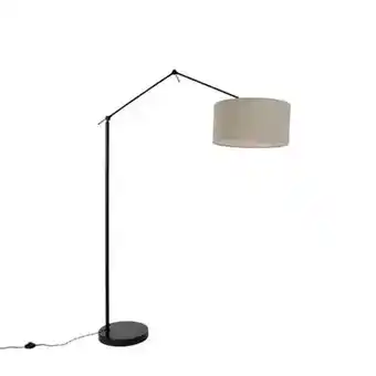 fonQ Qazqa vloerlamp editor boucle - zwart - design - l 125cm aanbieding