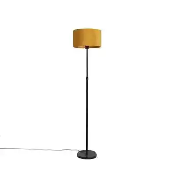 fonQ Qazqa vloerlamp parte fl - geel - landelijk | rustiek - d 350mm aanbieding