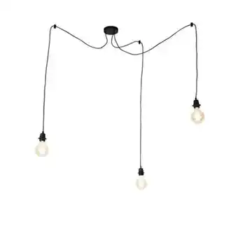 fonQ Qazqa hanglamp cava luxe - zwart - modern - h 1500mm aanbieding