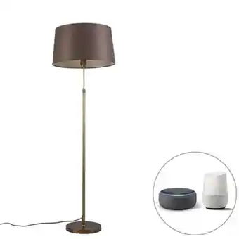 fonQ Qazqa led vloerlamp parte - brons - modern - d 45cm aanbieding