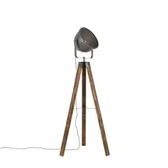 fonQ Qazqa vloerlamp emado - grijs - industrieel - d 65cm aanbieding