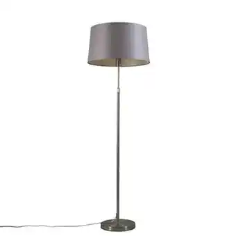 fonQ Qazqa vloerlamp parte - staal - modern - h 1680mm aanbieding