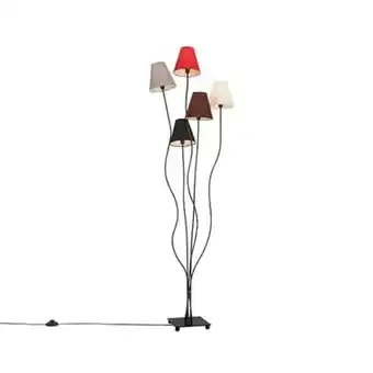 fonQ Qazqa vloerlamp melis - wit - modern - d 369mm aanbieding