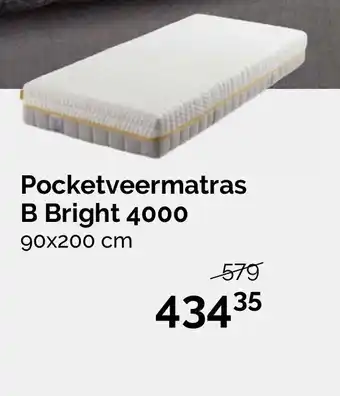 Beter Bed Pocketveermatras B Bright 4000 90x200 cm aanbieding