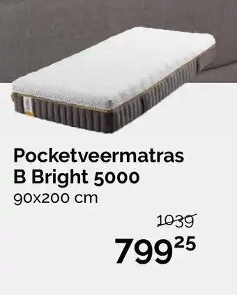 Beter Bed Pocketveermatras B Bright 5000 90x200 cm aanbieding