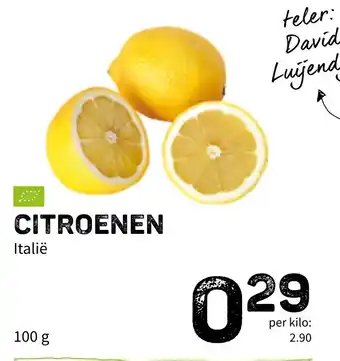 Ekoplaza Citroenen 100g aanbieding