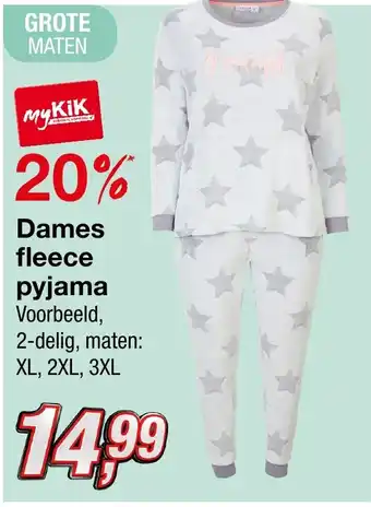 Kik Dames fleece pyjama aanbieding