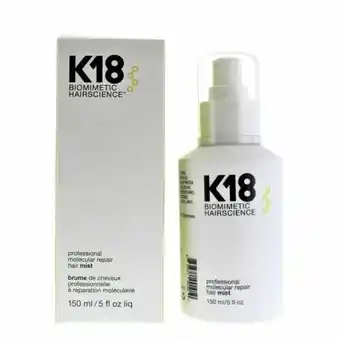 Hairandbeautyonline.com K18 leave-in molecular repair hair mist 150ml aanbieding