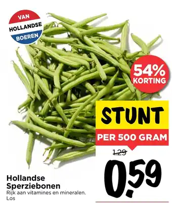 Vomar Voordeelmarkt Hollandse Sperziebonen 500 gram aanbieding