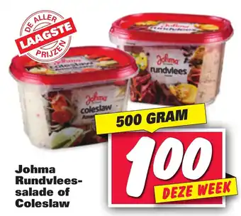 Nettorama Johma Rundvleessalade of Coleslaw 500g aanbieding