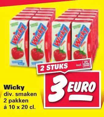 Nettorama Wicky 200ml 2*10-pack aanbieding