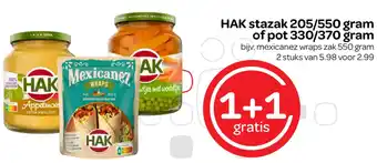 Spar HAK stazak 205/550 gram of pot 330/370 gram aanbieding