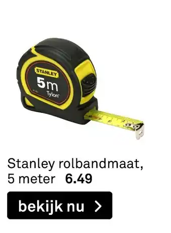 Karwei Stanley rolbandmaat, 5 meter aanbieding