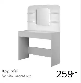 Baby & Tiener Kaptafel Vanity secret wit aanbieding