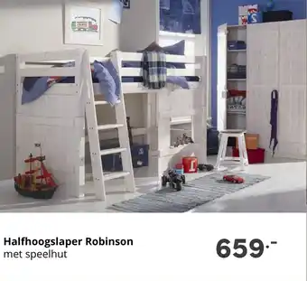 Baby & Tiener Halfhoogslaper Robinson met speelhut aanbieding