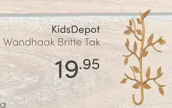 Baby & Tiener KidsDepot Wandhaak Britte Tak aanbieding