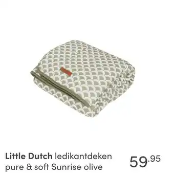 Baby & Tiener Little Dutch ledikantdeken pure & soft Sunrise olive aanbieding