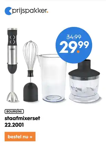 Blokker Bourgini Staafmixerset aanbieding