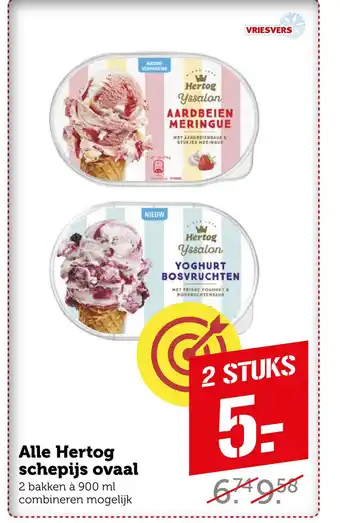 Coop Alle Hertog schepijs ovaal aanbieding