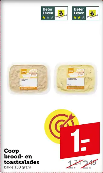 Coop Coop brood- en toastsalades aanbieding