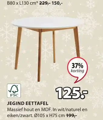 Jysk JEGIND EETTAFEL aanbieding