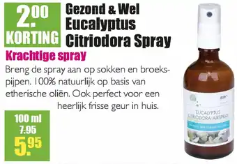 Gezond & Wel Gezond & Wel Eucalyptus Citriodora Spray aanbieding