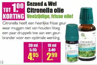 Gezond & Wel Gezond & Wel Citronella olie aanbieding