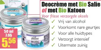 Gezond & Wel Deocrème met Bio Salie of met Bio Katoen aanbieding