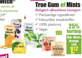 Gezond & Wel True Gum of Mints aanbieding