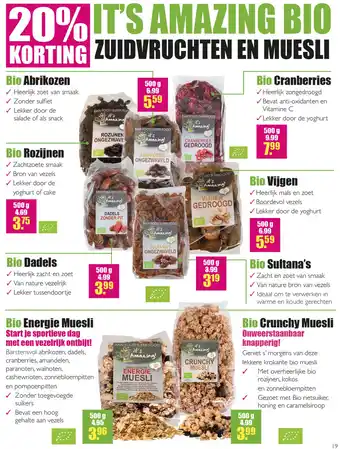 Gezond & Wel It's amazing bio zuidvruchten en muesli aanbieding