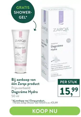 Holland & Barrett Bij aankoop van éen Zarqa product aanbieding