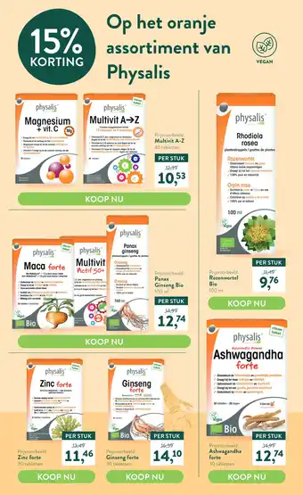 Holland & Barrett Op het oranje assortiment van Physalis aanbieding