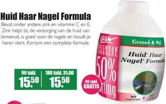 Gezond & Wel Huid Haar Nagel Formula aanbieding