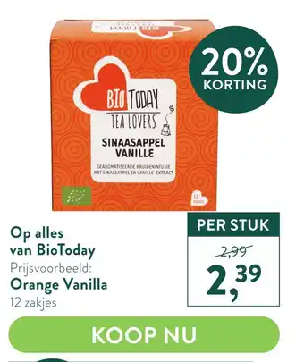 Holland & Barrett Op alles van BioToday aanbieding