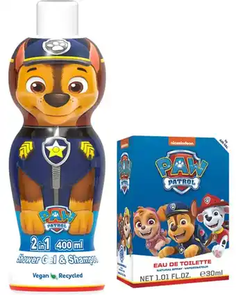 ICI Paris XL Disney eau de toilette showergel - paw patrol chase eau de toilette + showergel - 2 st aanbieding