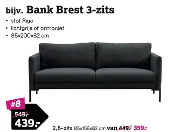 Leen Bakker Bank Brest 3-zits aanbieding