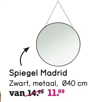 Leen Bakker Spiegel Madrid aanbieding